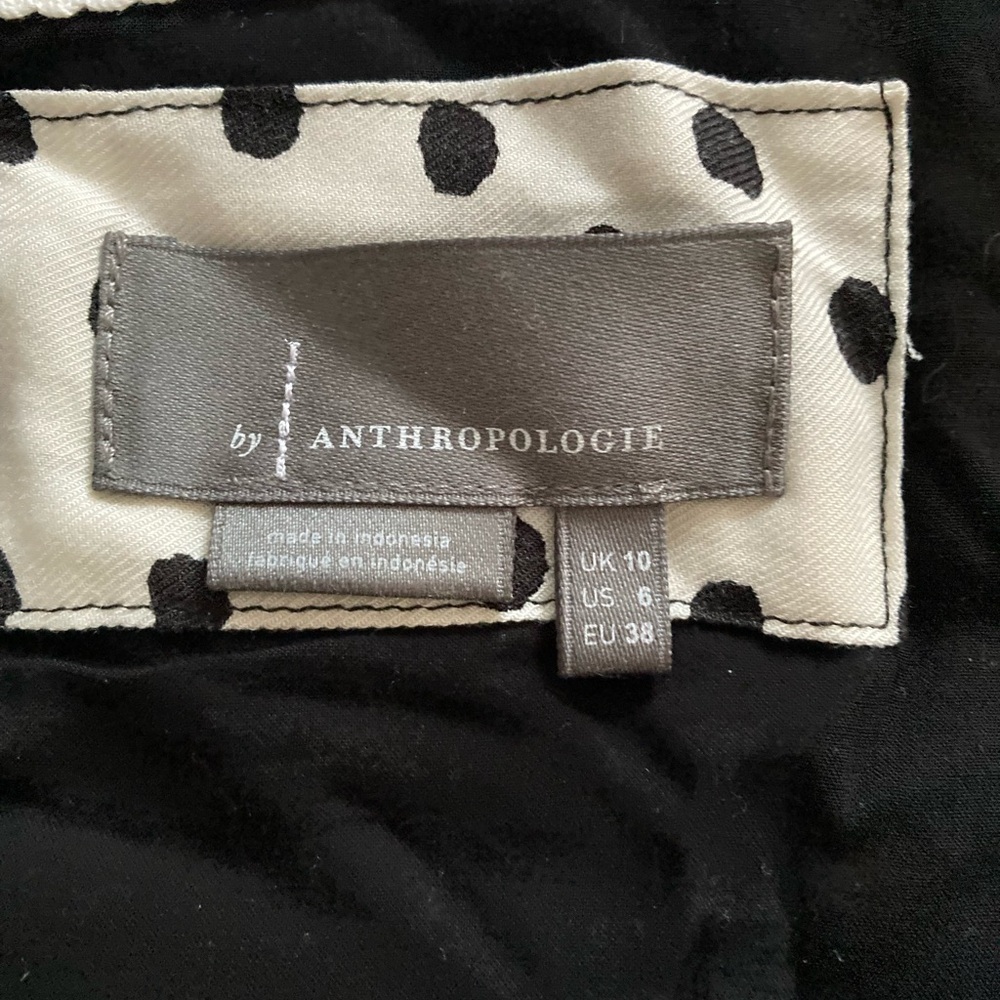 Anthropologie Jane Textured Babydoll Dress Size 6 Embroidered Polka Dot - Picture 7 of 7